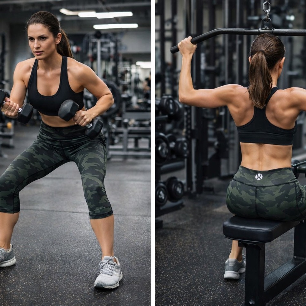Lululemon Black and Green Camouflage Leggings